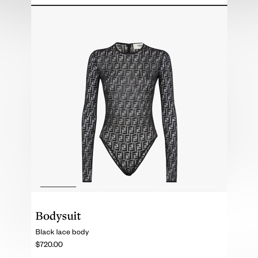 Fendi Mesh Bodysuit Sz 2 - Picture 2 of 5